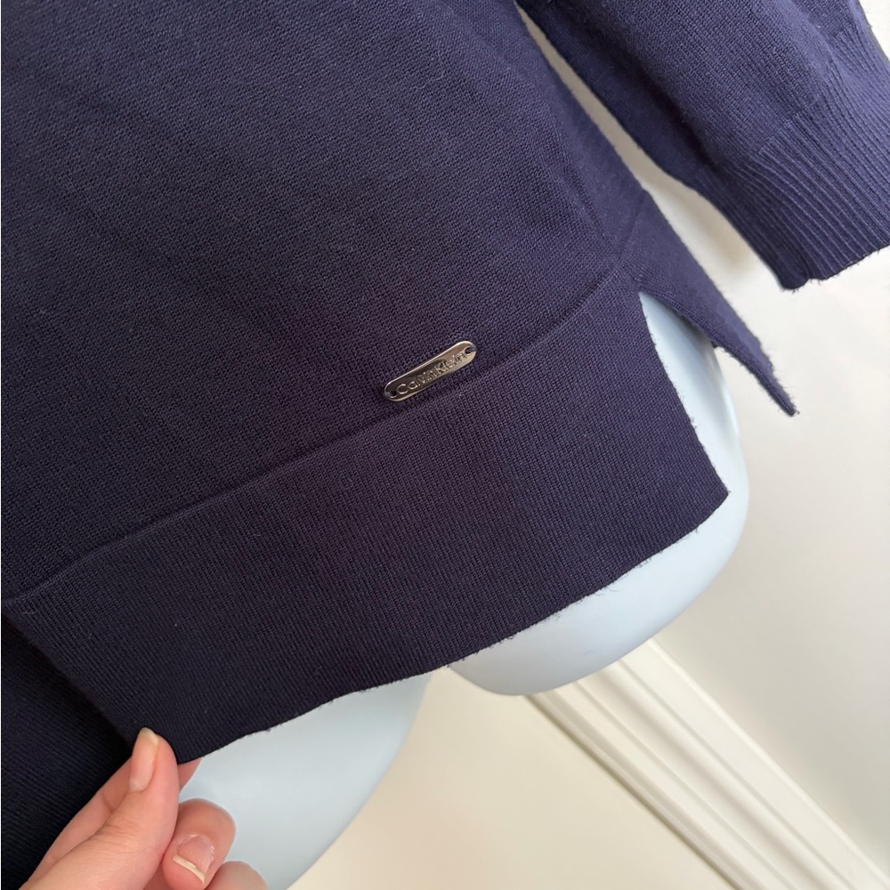 Calvin Klein Deep Blue Turtleneck Sweater - Picture 3 of 6